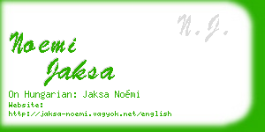 noemi jaksa business card