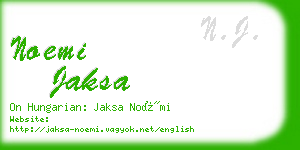 noemi jaksa business card